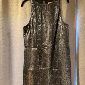 Show Me Your MuMu Metallic Snake Print Mini Dress